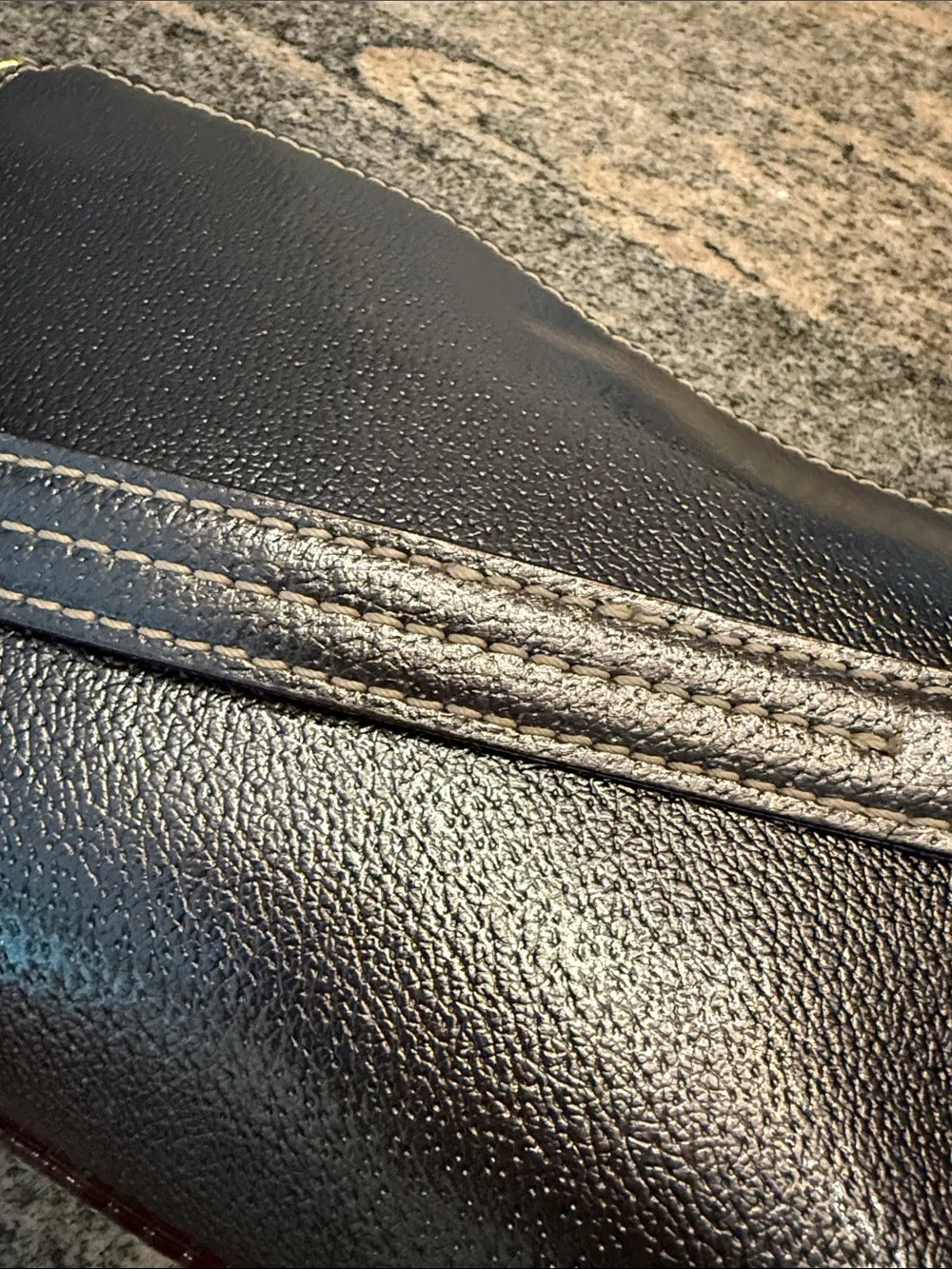 kate spade Metallic Brown Leather Wristlet Clutch with Chain